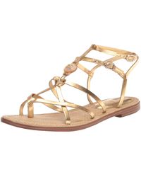 Sam Edelman - Gwen Sandal Amber Gold 6.5 Medium - Lyst
