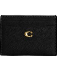 COACH - Polished Pebble Leather Essential Card Case - Lyst