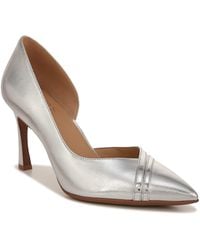Naturalizer - S Aubrey D'orsay Pointed Toe Pump Silver Leather 10 M - Lyst