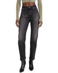 AG Jeans - Saige High-rise Straight Leg In 10 Years Boundary - Lyst
