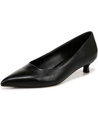 Naturalizer - Natalia Pointed Toe Kitten Heel Pump Pump Black Leather 9.5 W - Lyst