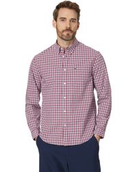 Lacoste - Long Sleeve Regular Fit Plaid Casual Button-down Shirt - Lyst