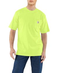 Carhartt - Mensloose Fit Heavyweight Short-sleeve Pocket T-shirtbrite Lime3x-large - Lyst