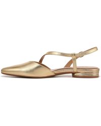 Naturalizer - S Hawaii Pointed Toe Slingback Flats Dark Gold Metallic Leather 6 M - Lyst