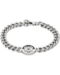 Emporio Armani - Silver Stainless Steel Chain Bracelet - Lyst