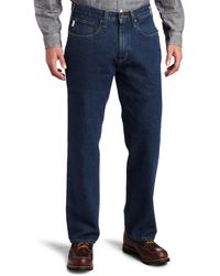 Carhartt - Relaxed Straight Denim Five Pocket Jean,dark Vintage Blue,40 X 34 - Lyst