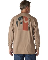 Carhartt - Loose Fit Heavyweight Long-sleeve Pocket Deer Graphic T-shirt - Lyst