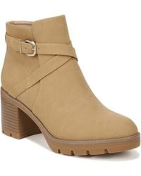 Naturalizer - S Madalynn Buckle Water Repellent Ankle Boot Camel Brown 5.5 M - Lyst