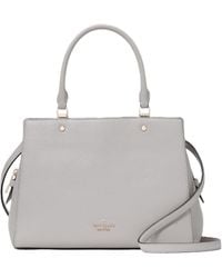 Kate Spade - Leila Pebbled Leather Medium Triple Compartment Satchel - Lyst