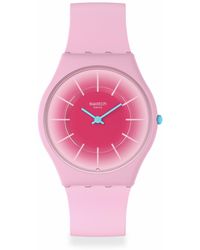 Swatch - Casual Pink Watch Bio-sourced Material Quartz Radiantly Pink - Lyst
