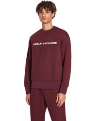 Emporio Armani - A | X Armani Exchange Jacquard Fleece Classic Simple Logo Pullover Sweatshirt - Lyst