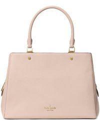 Kate Spade - Leila Pebbled Leather Medium Triple Compartment Satchel - Lyst