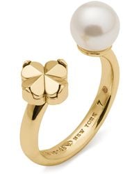 Kate Spade - Spade Flower Pearl Ring - Lyst