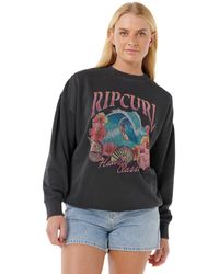 Rip Curl - Sunset Relaxed Pullover Crew Fleece Sweatshirt Sweater - Lyst