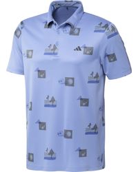 adidas - Golf S Allover Printed Polo Shirt - Lyst