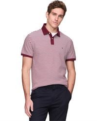 Tommy Hilfiger - Short Sleeve Polo Shirts In Regular Fit With Stretch And Organic Pique Cotton - Lyst