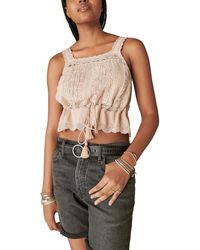 Lucky Brand - Embroidered Lace Bubble Tank - Lyst
