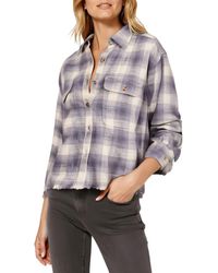Lucky Brand - Plaid Cotton Button-Down Top - Lyst