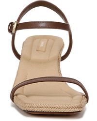 Vince - S Coco Kitten Heel Ankle Strap Sandal Maplewood Brown Leather Espadrille 7.5 M - Lyst