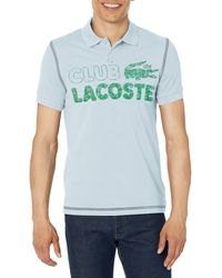 Lacoste - Short Sleeve Regular Fit Graphic Petit Pique Polo Shirt - Lyst