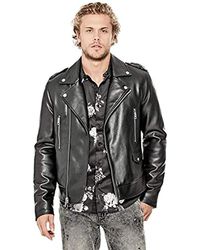 guess leather blazer