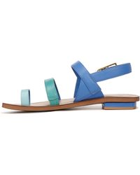 Franco Sarto - Sarto S Ellis Slingback Strappy Flat Sandal Blue Multi 8 M - Lyst