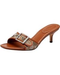 COACH - Margot Sandal In Crystal Signature Jacquard Flat - Lyst