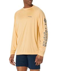 Columbia - Terminal Tackle Long-sleeved Shirt Cocoa Butter/city Grey Logo L - Lyst