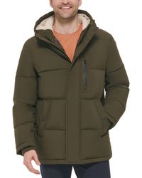 Cole Haan - Puffer Coat With Fleece-lined Hood - Lyst
