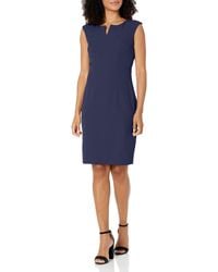 Kasper - Petite Sleeveless Sheath Dress With Cut Out Neckline - Lyst