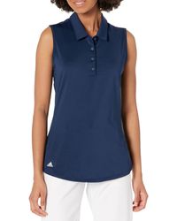 adidas - Ultimate365 Solid Sleeveless Polo Shirt - Lyst