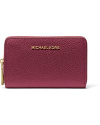 Michael Kors - Jet Set Small Zip Around Card Case - Lyst