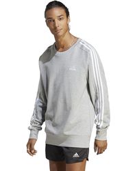 adidas - Essentials French Terry 3-stripes Sweatshirt - Lyst