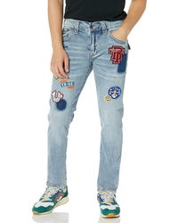 True Religion - Brand Jeans Rocco Single Needle Skinny Jean With Patches - Lyst