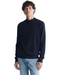 Calvin Klein - Merino Wool Blend Mockneck Sweater - Lyst