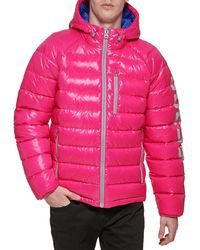 Guess - Long Sleeve Midweight Hooded Puffer - Lyst