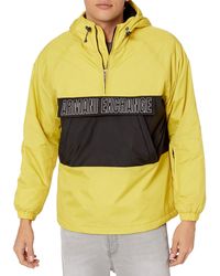 Emporio Armani - A|x Armani Exchange Pullover Quarter Zip Jacket With Hood - Lyst