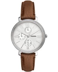 Fossil - Jacqueline Quartz Stainless Steel And Eco Leather Multifunction Watch - Lyst