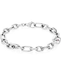 Tommy Hilfiger - Stainless Steel Link Bracelet |effortless Everyday Elegance |tommy Branding|sophistication|(model:2780789) - Lyst