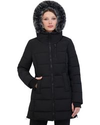 Nautica - Heavyweight Puffer Jacket-faux Fur-lined Hood Wind & Water-resistant Winter Coat - Lyst