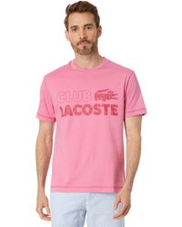Lacoste - Contemporary Collection's Long Sleeve Relaxed Fit Graphic Tee Shirt - Lyst