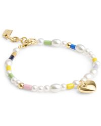 COACH - Signature Heart Pearl Bracelet - Lyst
