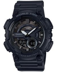 G-Shock - Aeq-110w-1bvcf Classic Analog-digital Display Quartz Black Watch - Lyst