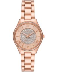 Michael Kors - Lauryn Three-hand Rose Gold-tone Stainless Steel Watch - Lyst