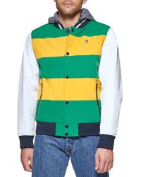 Tommy Hilfiger - Fashion Bomber With Attached Jersey Hood - Lyst