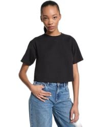 Michael Kors - Embossed Logo Oversized Cropped T-shirt - Lyst