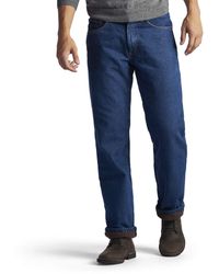 Lee Jeans - Fce And Flannel Lined Relaxed-fit Straight-leg Jeans - Lyst