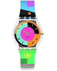 Swatch - Casual Watch Multicolor Quartz Bio-sourced Neon Hot Racer - Lyst