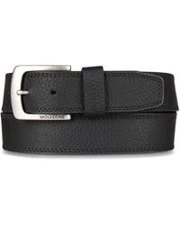 Wolverine - Marquette Leather Belt With Harness Buckle In Black - Lyst