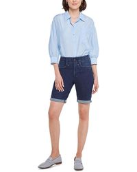 NYDJ - Petite High Rise Short With Binding Detail - Lyst